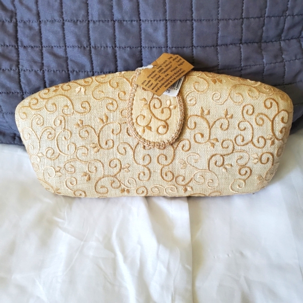 Authentic hand woven embroidered clutch